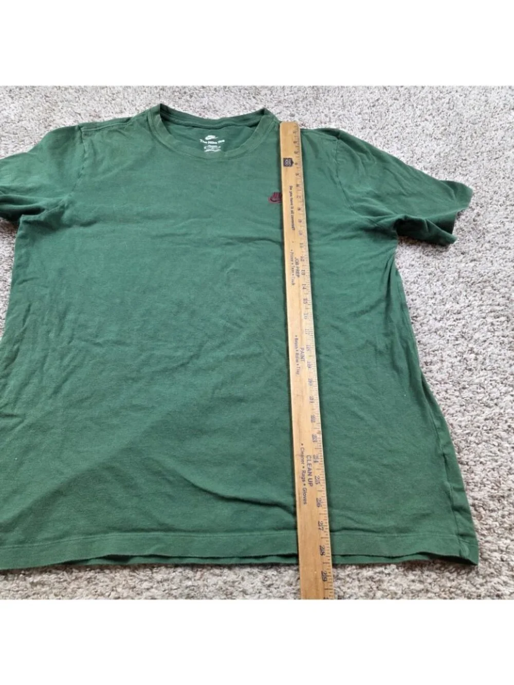 Nike Sportswear T-Shirt Mens XL Green Burgundy Red Swoosh Short Sleeve Read
